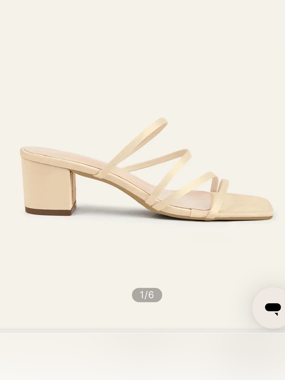 Champagne Satin Strappy Heeled Sandal
